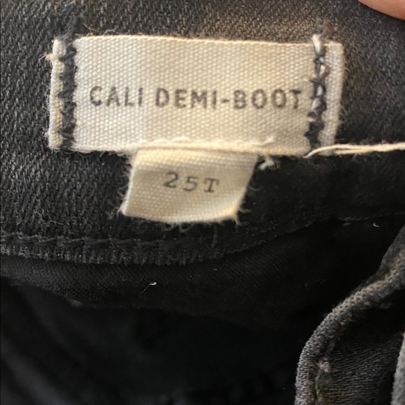 Madewell Cali Demi-Boot Jeans Black Wash 25 TALL - Picture 3 of 9